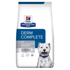 Hill’s Prescription Diet Derm Complete Mini Сухой корм для собак малых пород при пищевой аллергии и атопическом дерматите, с рисом и яйцом