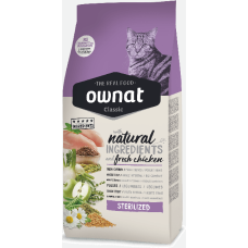 Ownat Sterilized корм для стерилизованных кошек с курицей