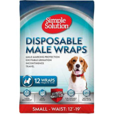 Гигиенический пояс для кобелей маленький Simple Solution Disposable Male Wrap Small (12 p)
