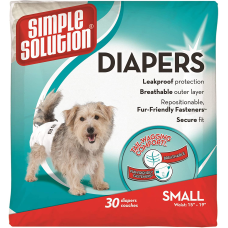 Гигиенические подгузники для животных малые Simple Solution Disposable Diapers Small (30 p) - по 30шт