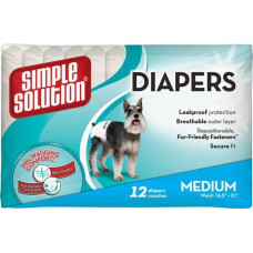 Гигиенические подгузники для животных средние Simple Solution Disposable Diapers Medium (12 p) - по 12шт
