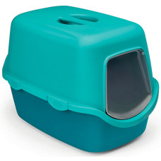 Туалет для кошек Stefanplast Cathy 56 x 40 x 40 см (бирюзовый/синий)