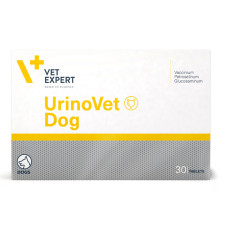 Vet Expert UrinoVet Dog Пищевая добавка для поддержания мочевыделительной функции у собак, 30 таб.