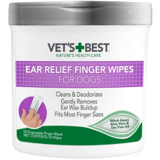 Vet`s Best Ear Relief Finger Wipes Салфетки для чистки ушей (50 шт)