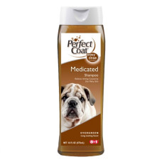 Лечебный шампунь для собак с дегтем 8в1 (8in1) Perfect Coat Medicated 473мл