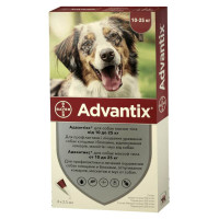 Адвантікс (Advantix) для собак 10-25 кг краплі від бліх і кліщів, Bayer (4 шт)
