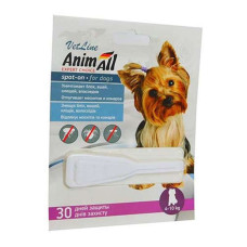Капли от блох и клещей для собак от 4 до 10 кг “Animall”