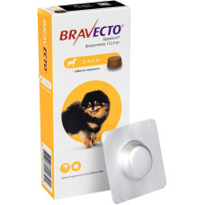 BRAVECTO (Бравекто) – Жевательная таблетка от клещей и блох для собак весом от 2 до 4,5 кг (1 таб.)