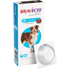 BRAVECTO (Бравекто) – Жевательная таблетка от клещей и блох для собак весом от 20 до 40 кг (1 таб.)