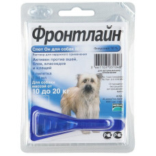 Капли Фронтлайн (Frontline) от клещей и блох для собак весом от 10 до 20 кг