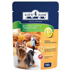 Консервы для собак Клуб 4 Лапы (паучи)