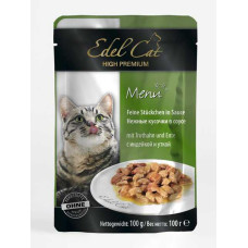 Edel Cat – паучи Эдель кусочки в соусе с индейкой и уткой 100 г