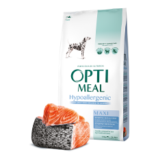 Optimeal Dog Adult Maxi Hypoallergenic корм для собак крупных пород Оптимил с лососем 12 кг