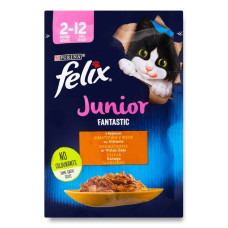 Консервированный корм Purina Felix Fantastic Junior для котят с курицей в желе 85 г