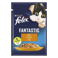 Влажный корм Felix Fantastic пауч Курица в желе 85г для кошек