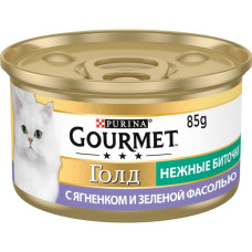 Влажный корм Purina Gourmet Gold для кошек, Нежные биточки ягненок с фасолью 85 г