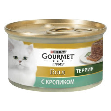 Влажный корм Gourmet Gold консервная кролик 85г для кошек