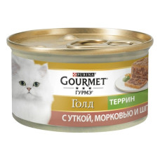 Влажный корм Gourmet Gold консерва утка морковь шпинат 85г для кошек