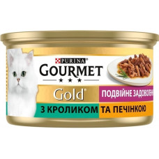 Влажный корм для кошек Gourmet Gold паштет с кроликом и печенью 85 г