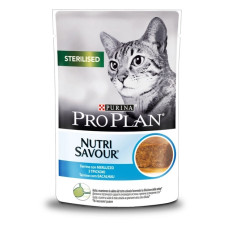 Консервированный корм Purina Pro Plan Sterilised Nutrisavour кусочки в паштете с треской для кастрированных кошек 85 г