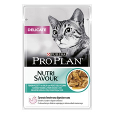 Влажный корм ProPlan Delicate Nutrisavour пауч океаническая рыба 85г для кошек