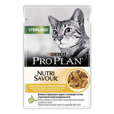 Консервированный корм Purina Pro Plan Sterilised Nutrisavour Кусочки с курицей для кастрированных кошек 85 г