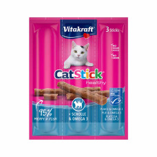 Лакомство для кошек Vitakraft мясные палочки с камбалой и Омега-3, 3 шт*6 г