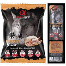Alpha Spirit Dog Snacks Turkey полувлажные лакомства из индейки, кубики