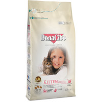 Сухой корм ля котят BonaCibo Kitten с мясом курицы, анчоусами и рисом