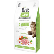 Сухой корм для пожилых кошек с избыточным весом Brit Care Cat GF Senior Weight Control
