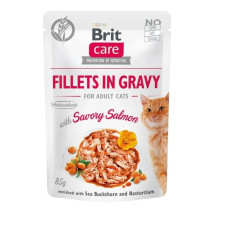  Brit Care Cat pouch филе в соусе пикантный лосось 85г