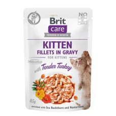  Brit Care Cat pouch филе в соусе нежная индейка для котят 85г