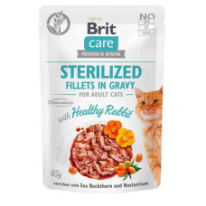  Brit Care Cat pouch филе в соусе кролик для стерилизованных кошек 85г