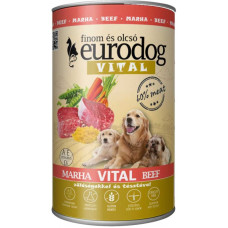 EuroDog VITAL Premium, консервы для собак со вкусом телятины 1240г