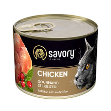 Влажный корм для стерилизованных котов Savory с курицей