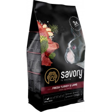 Сухой корм Savory для собак малых пород  со свежим мясом индейки и ягнятиной