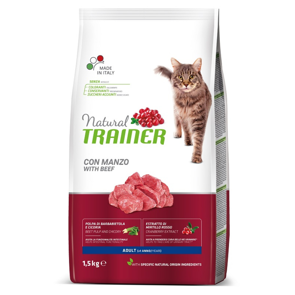 Trainer Natural Adult with Beef сухой корм для кошек с говядиной